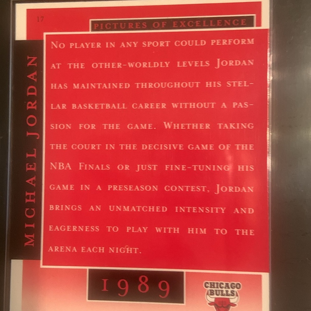 Michael Jordan 🏀 Timeline Card Display-Black & Gold Frame / Red Cards 1987-1994 - Picture 11 of 17